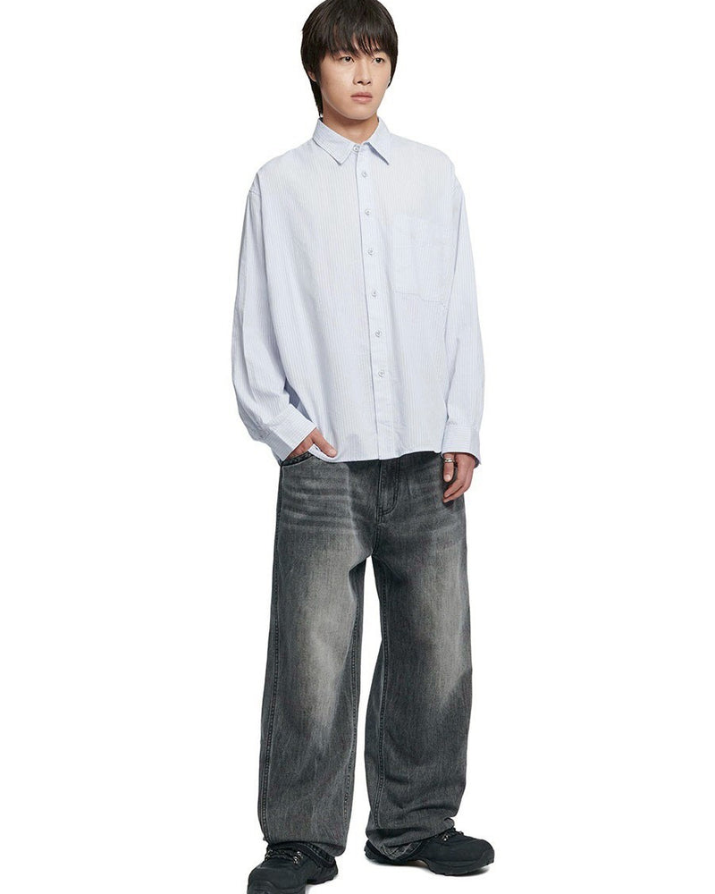 【NOMANUAL】STRIPED SHIRT