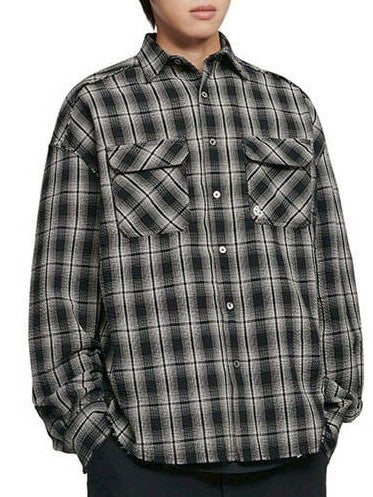 【NOMANUAL】ROUGH SEERSUCKER CHECK SHIRTS