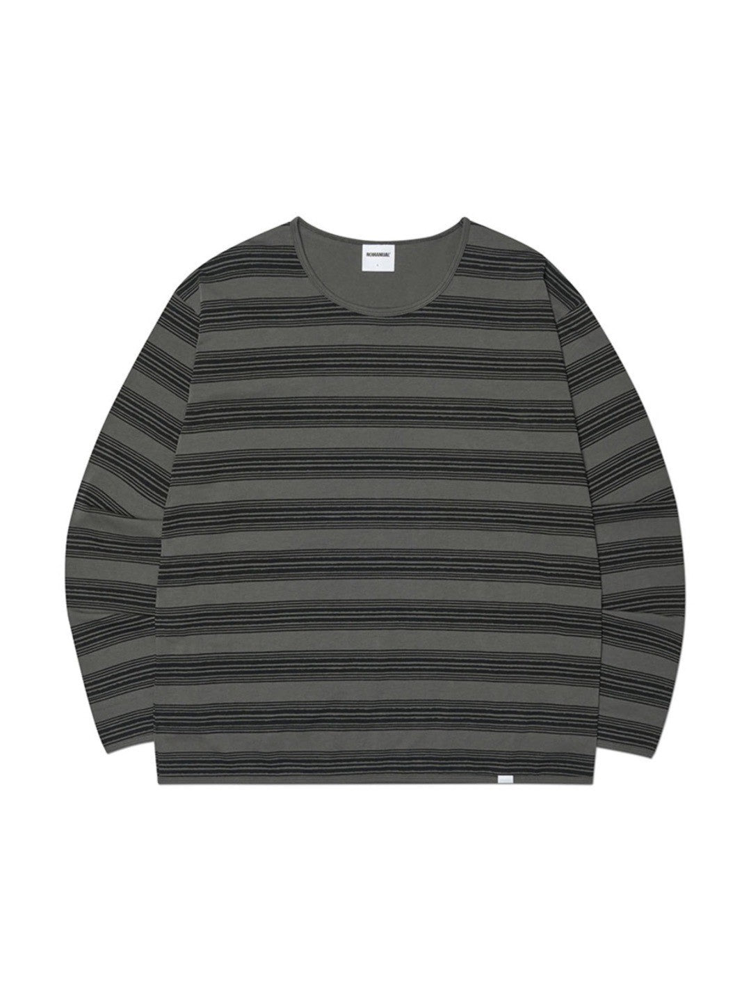 【NOMANUAL】PAINTED STRIPE LONG SLEEVE TEE