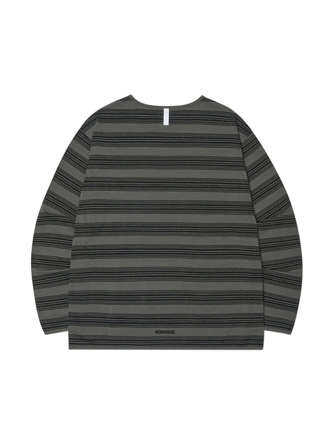 【NOMANUAL】PAINTED STRIPE LONG SLEEVE TEE