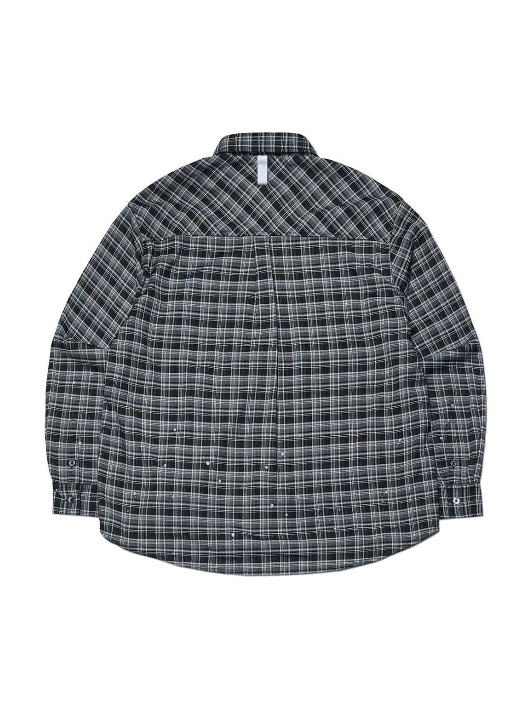 【NOMANUAL】PAINTED PLAID SHIRT