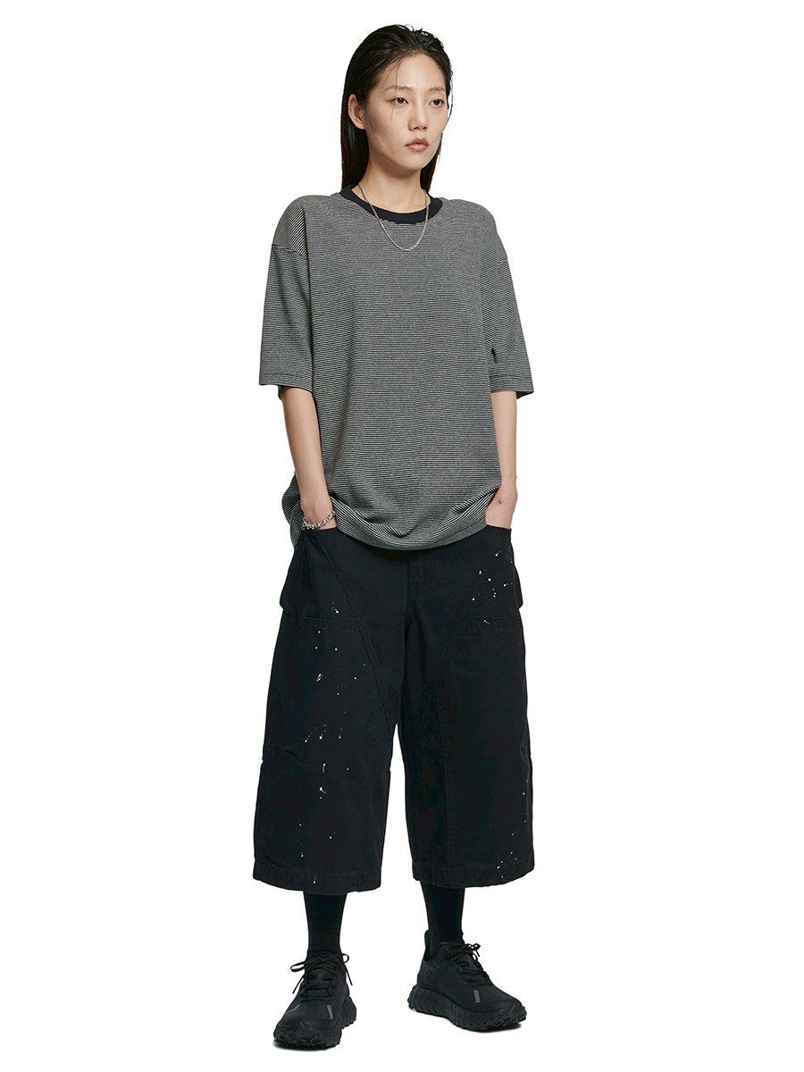 【NOMANUAL】FINE STRIPE T-SHIRT