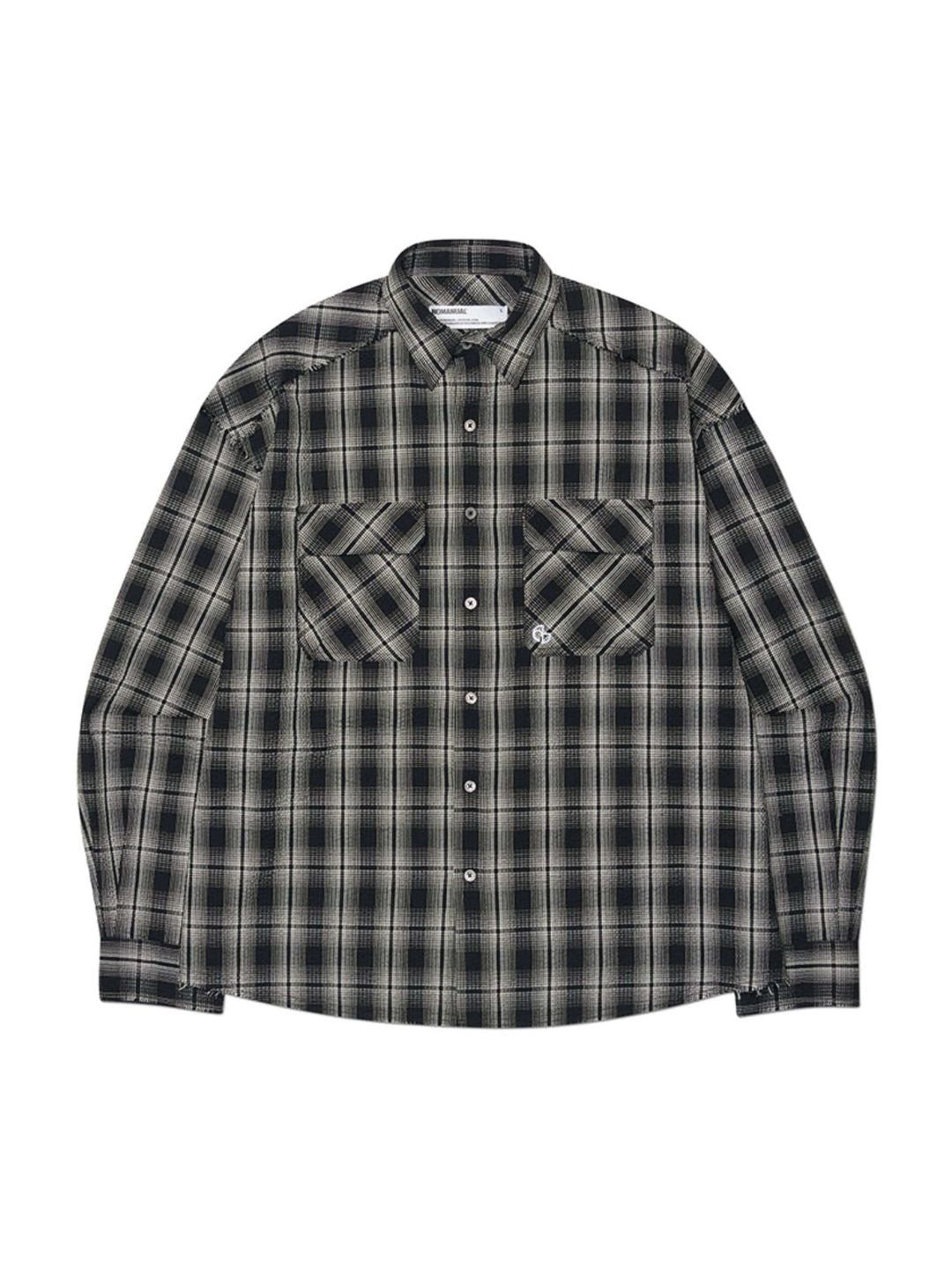 【NOMANUAL】ROUGH SEERSUCKER CHECK SHIRTS