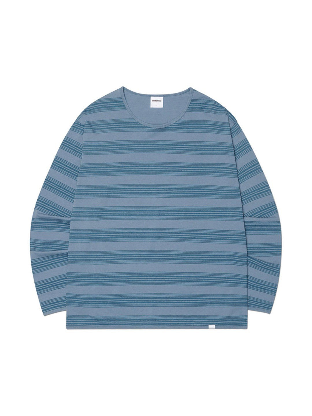 【NOMANUAL】PAINTED STRIPE LONG SLEEVE TEE