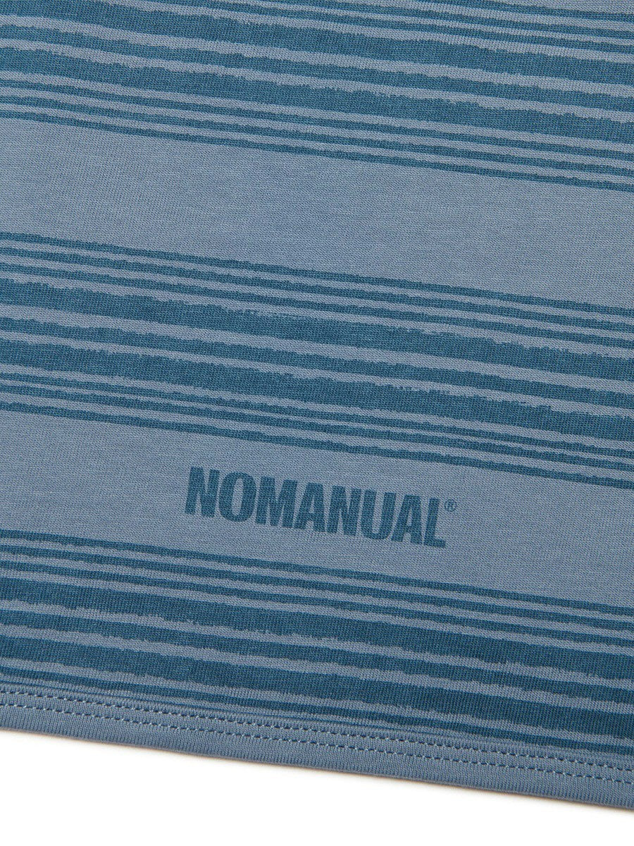 【NOMANUAL】PAINTED STRIPE LONG SLEEVE TEE
