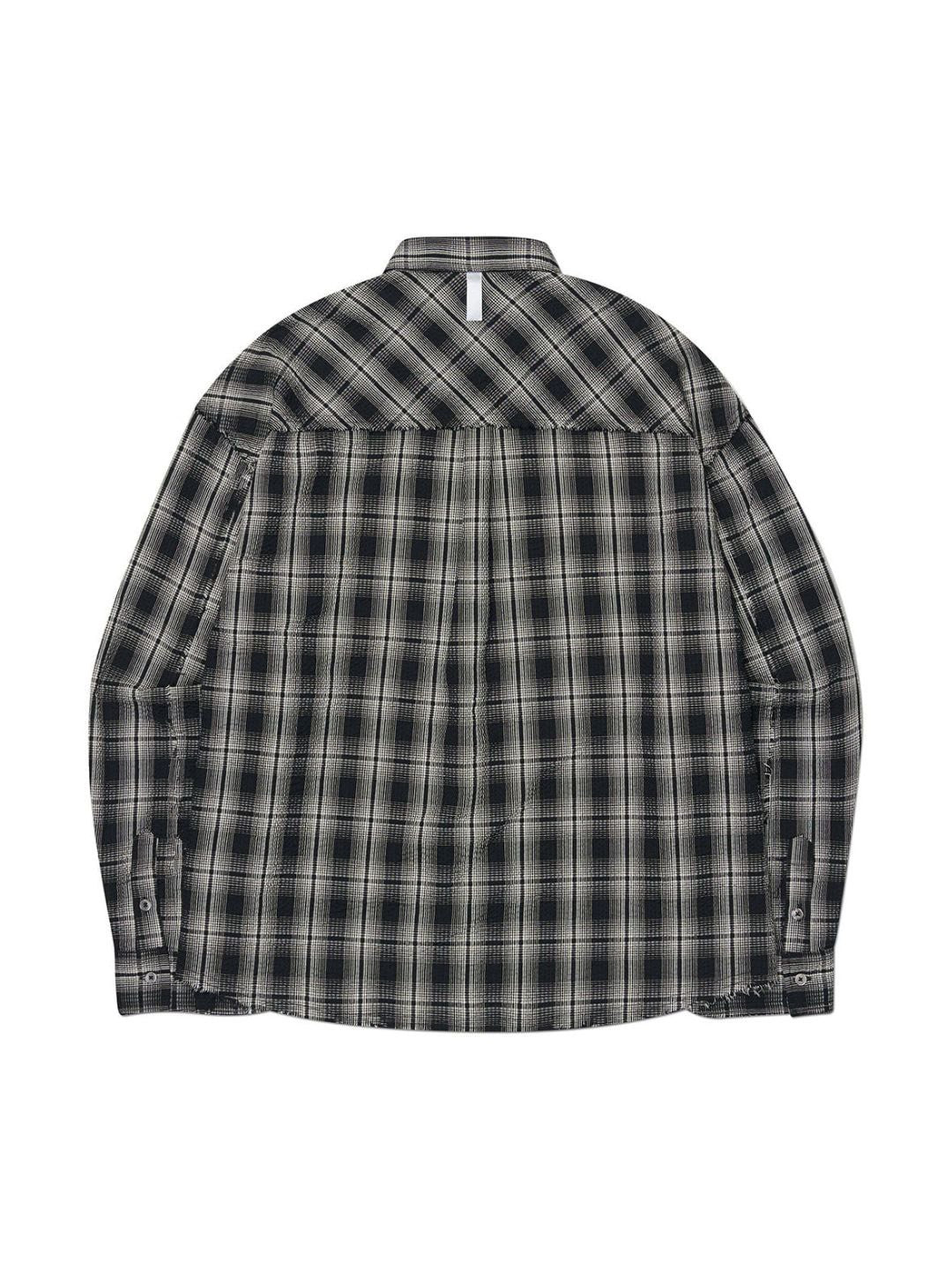 【NOMANUAL】ROUGH SEERSUCKER CHECK SHIRTS