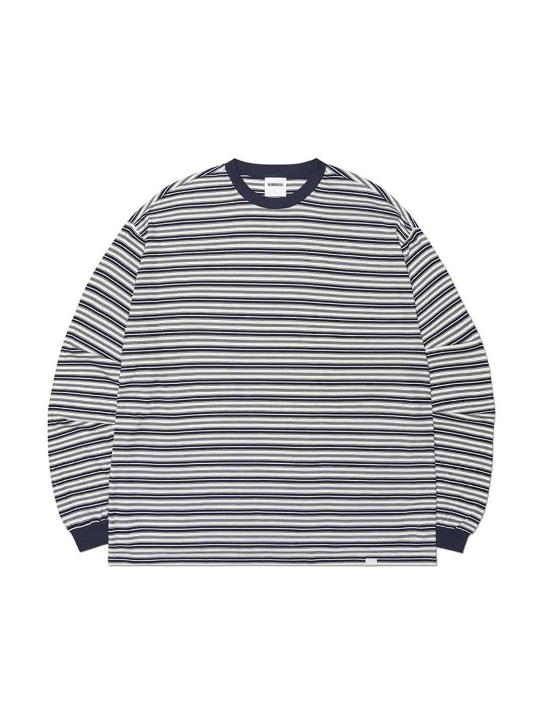 【NOMANUAL】OFFBEAT STRIPE LONG SLEEVE TEE