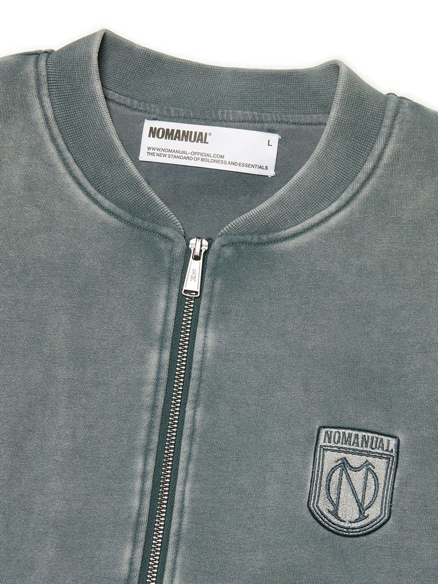 【NOMANUAL】EMBLEM SWEAT ZIP-UP