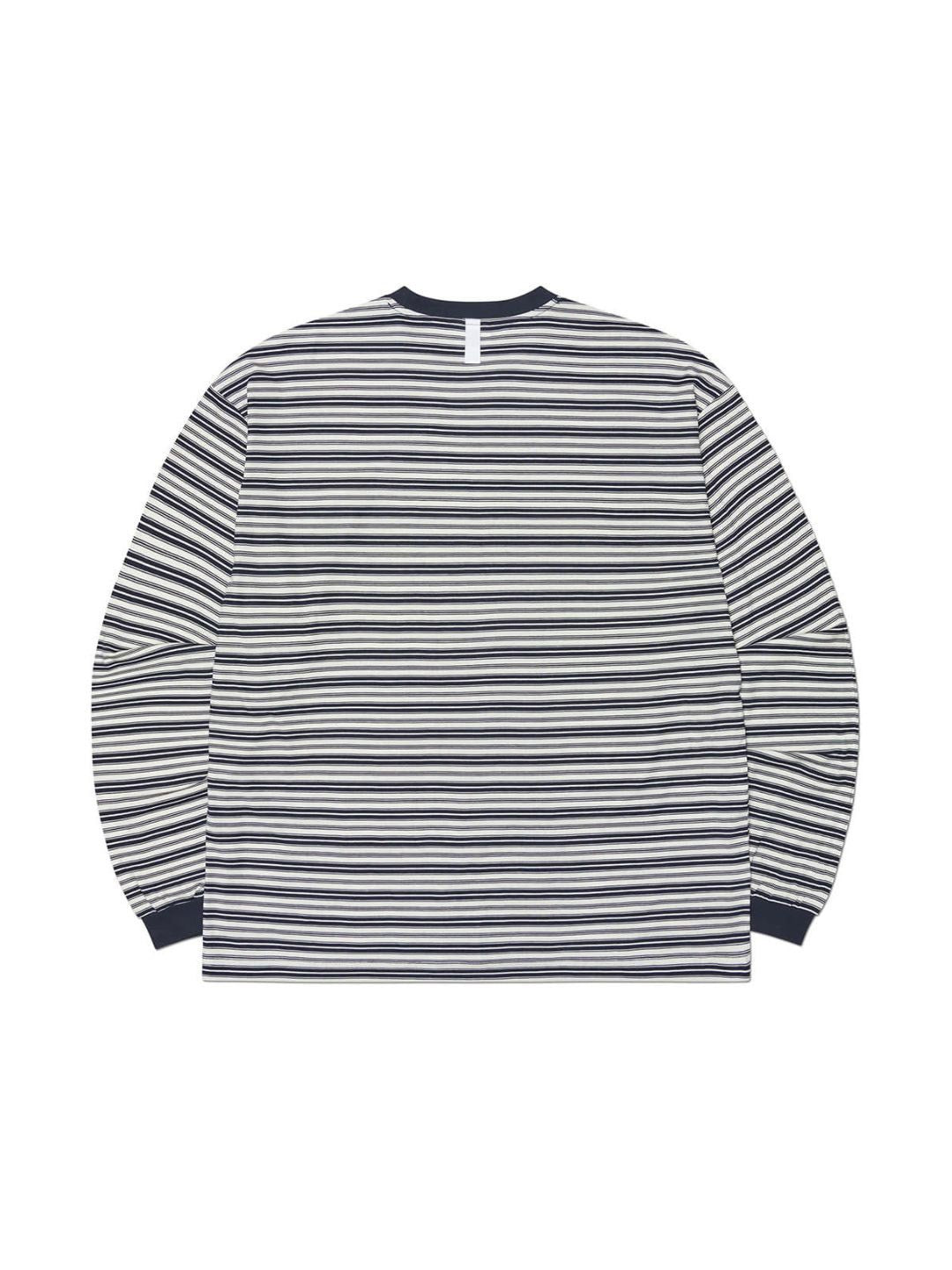 【NOMANUAL】OFFBEAT STRIPE LONG SLEEVE TEE