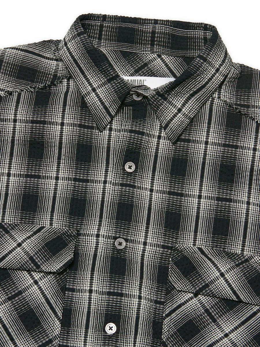 【NOMANUAL】ROUGH SEERSUCKER CHECK SHIRTS