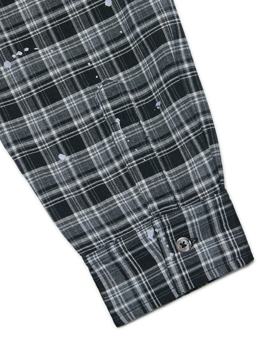 【NOMANUAL】PAINTED PLAID SHIRT