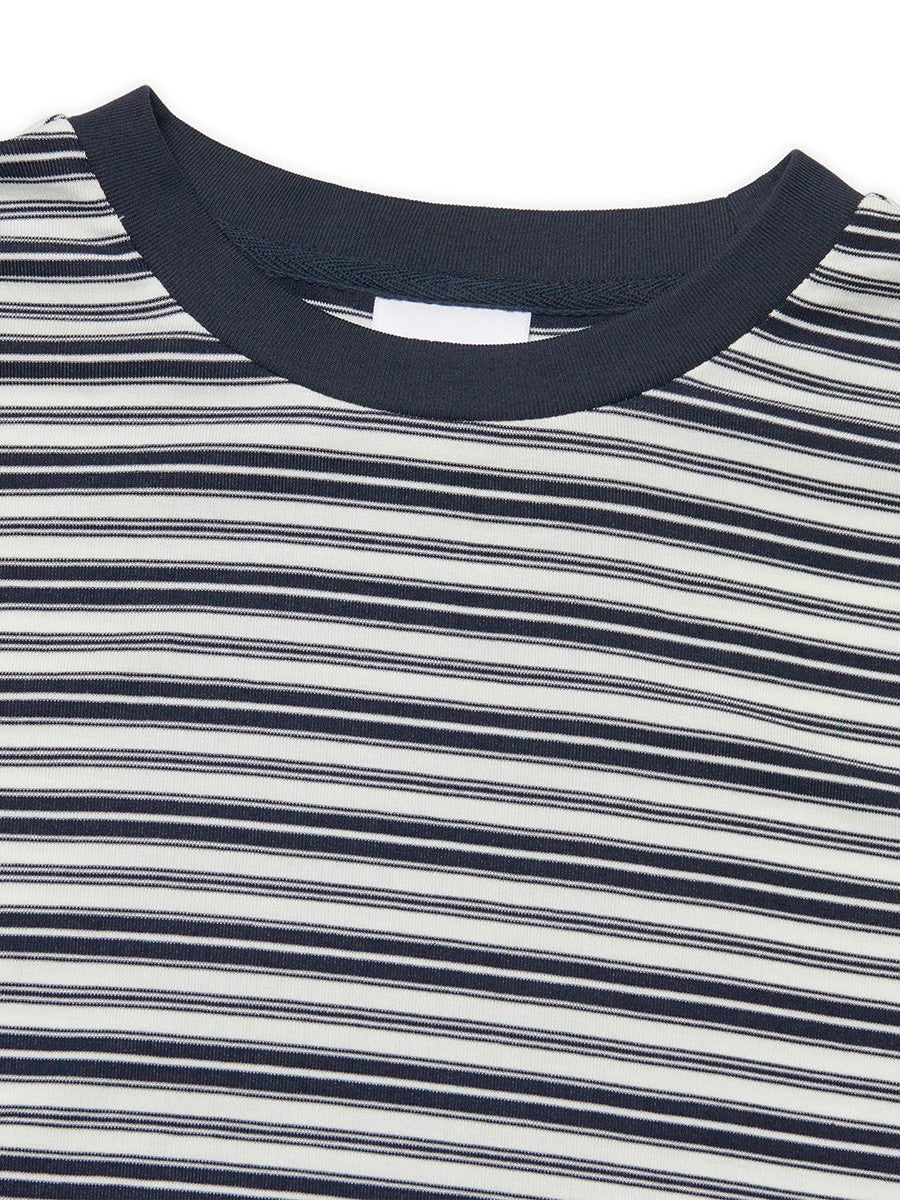 【NOMANUAL】OFFBEAT STRIPE LONG SLEEVE TEE