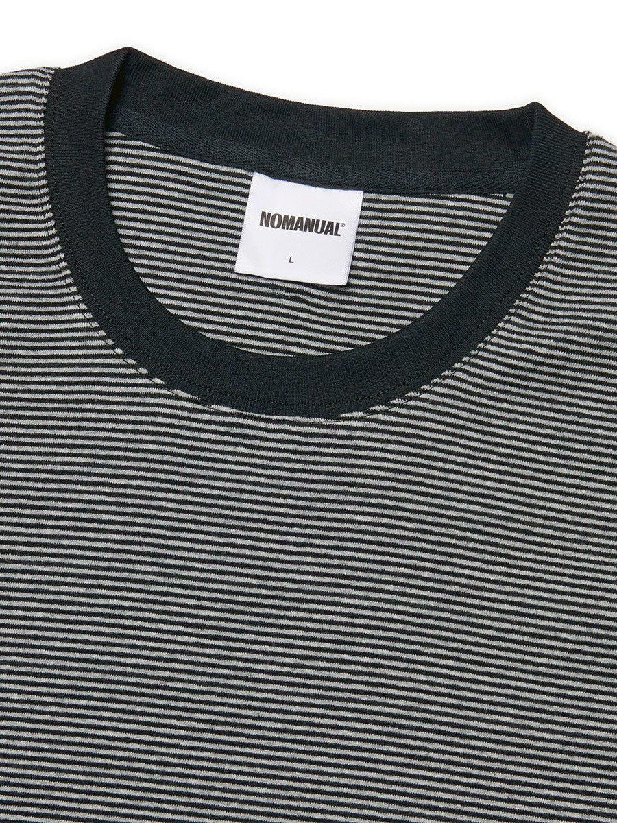 【NOMANUAL】FINE STRIPE T-SHIRT