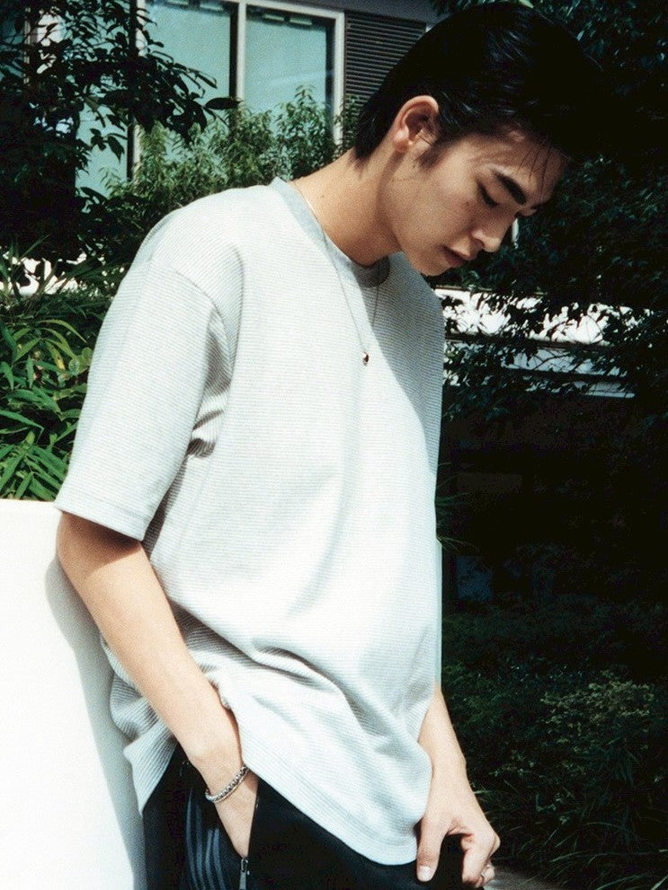 【NOMANUAL】FINE STRIPE T-SHIRT