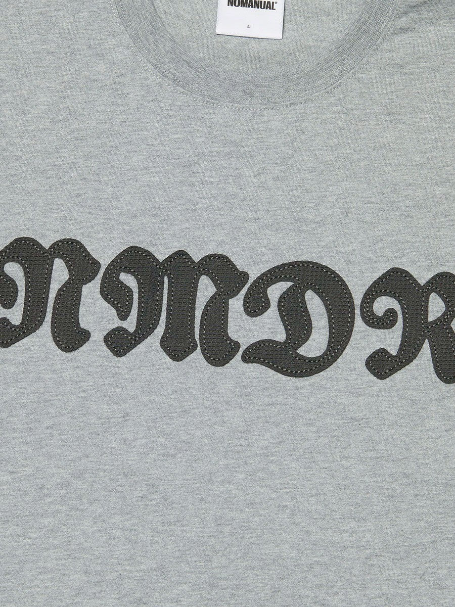 【NOMANUAL】WAFFLE PATCHED CROP T-SHIRT