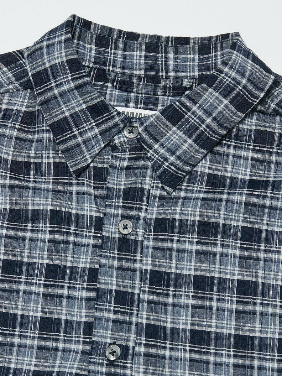 【NOMANUAL】PAINTED PLAID SHIRT