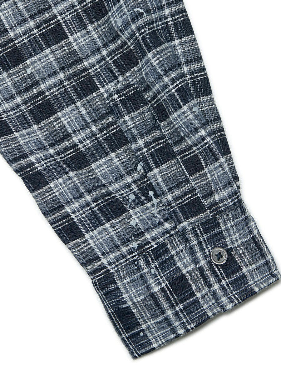 【NOMANUAL】PAINTED PLAID SHIRT