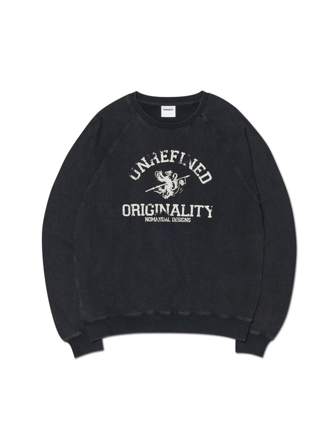 【NOMANUAL】UNREFINED EMBLEM RAGLAN SWEATSHIRT