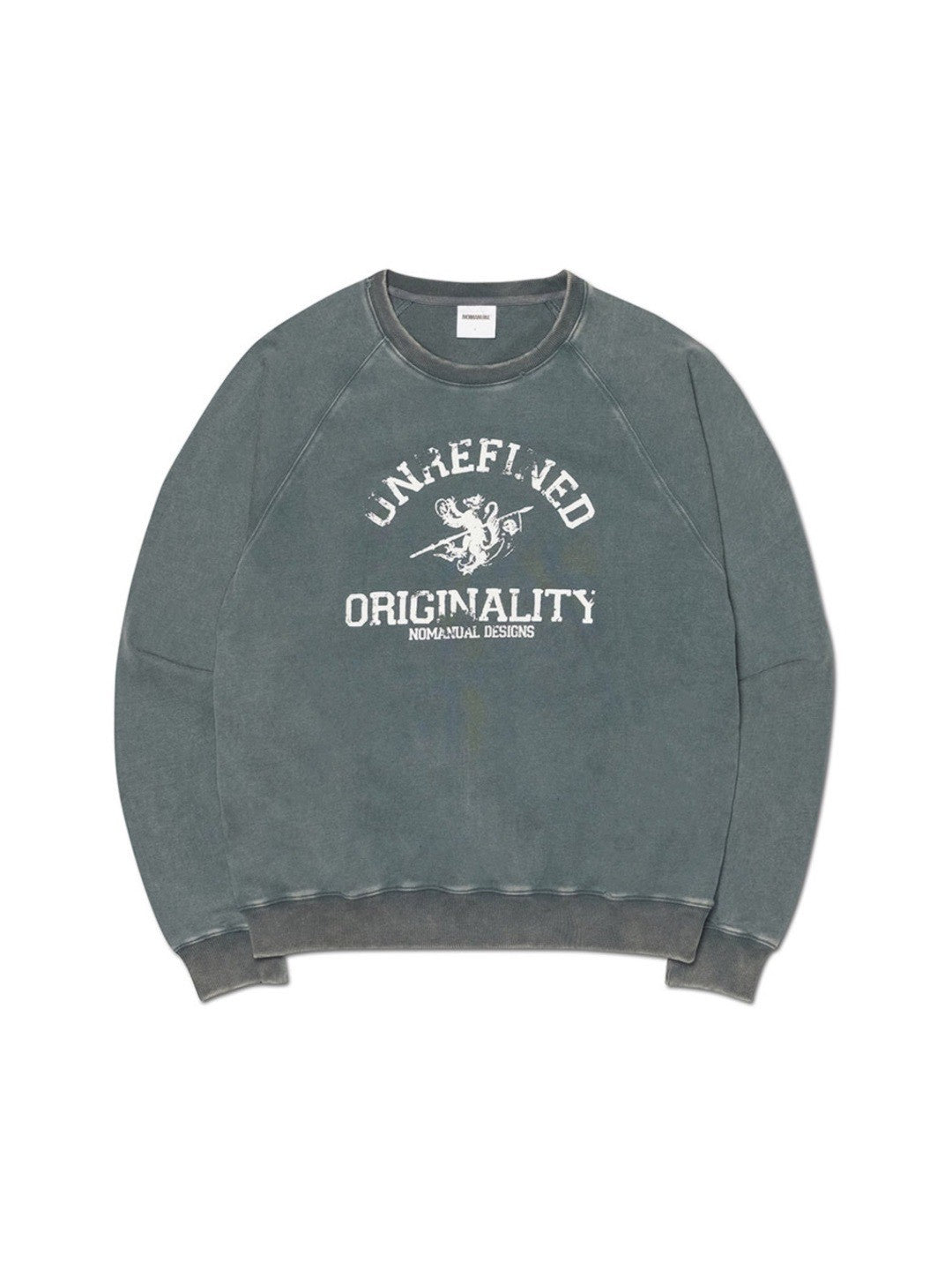【NOMANUAL】UNREFINED EMBLEM RAGLAN SWEATSHIRT