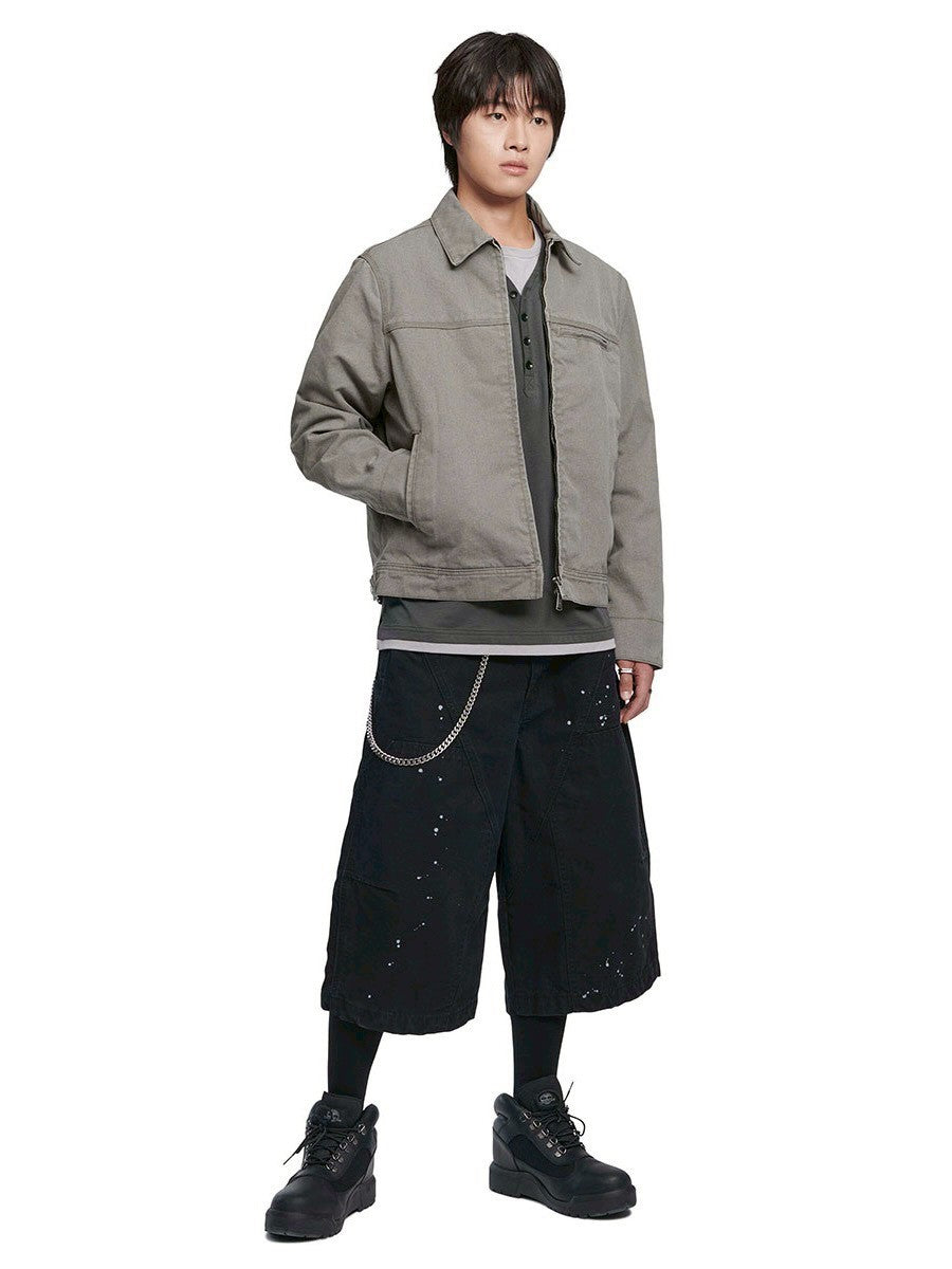 【NOMANUAL】PAINTED DOUBLE KNEE SHORTS