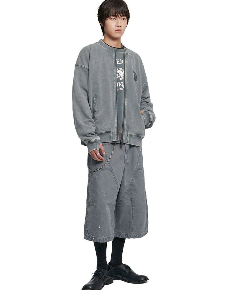 【NOMANUAL】PAINTED DOUBLE KNEE SHORTS