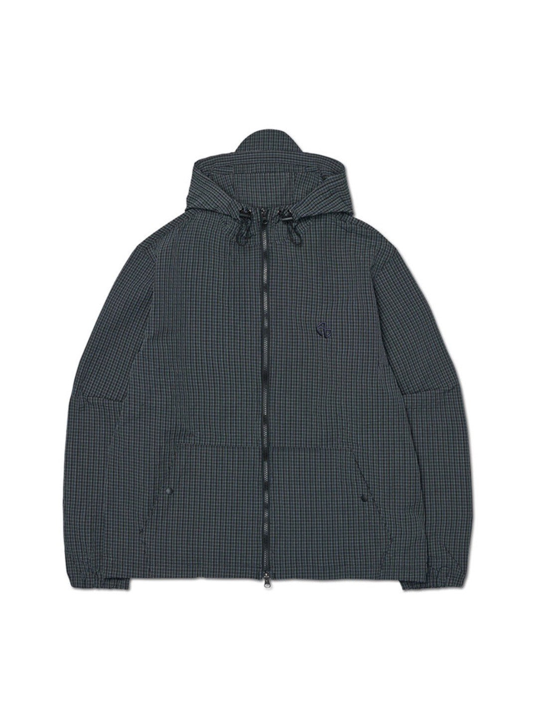 【NOMANUAL】HOODED CHECK WIND JACKET
