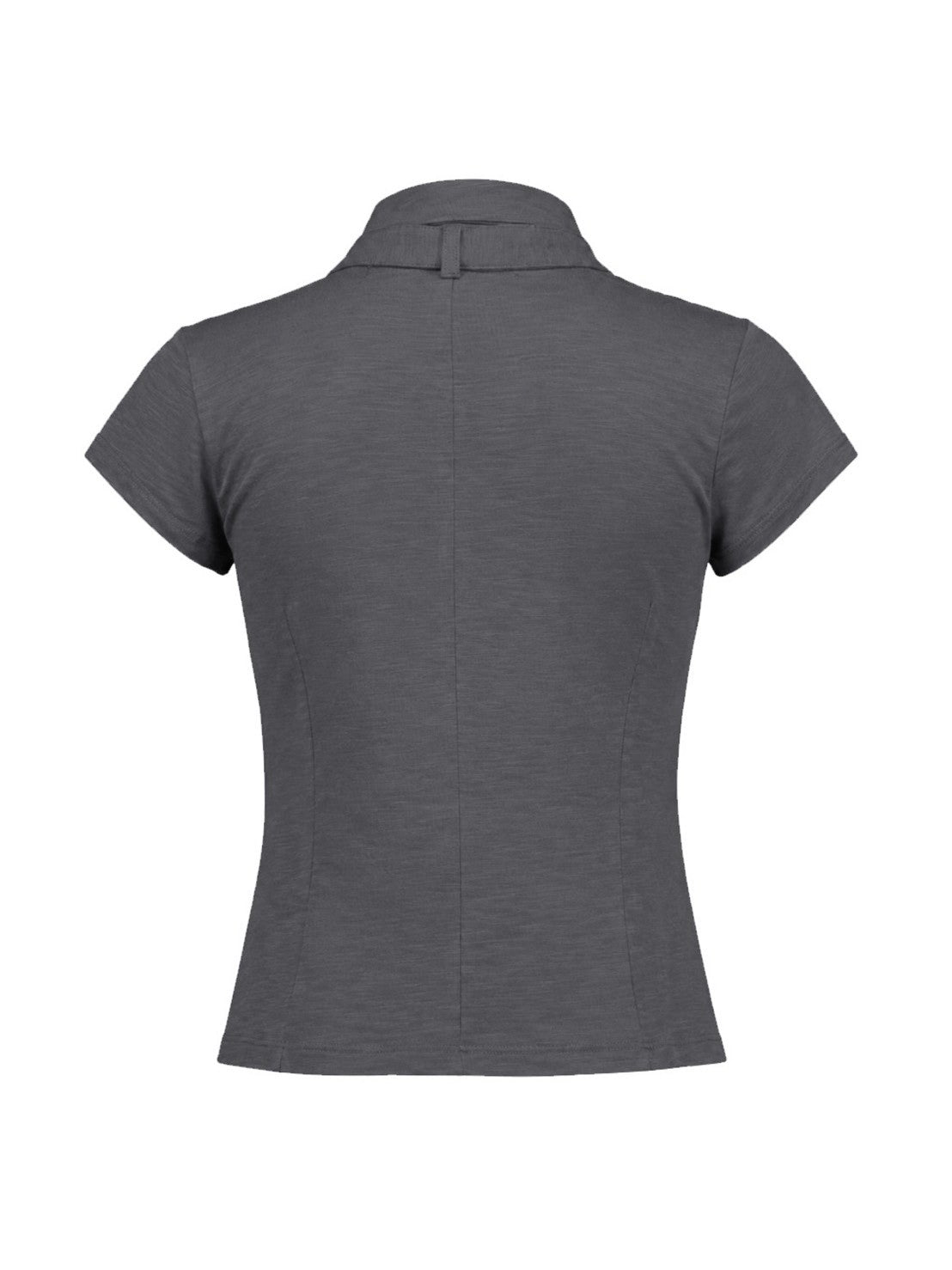 【NOT KNOWING】Drape Button Shirring Top