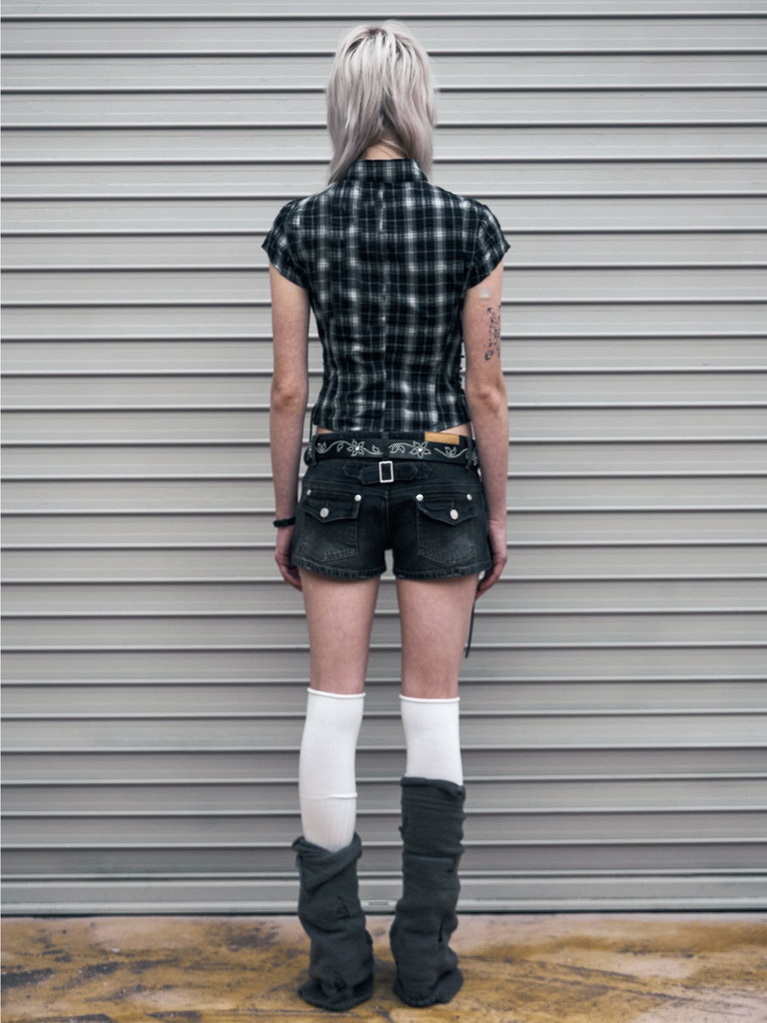 【NOT KNOWING】Double Lace Up Blouse