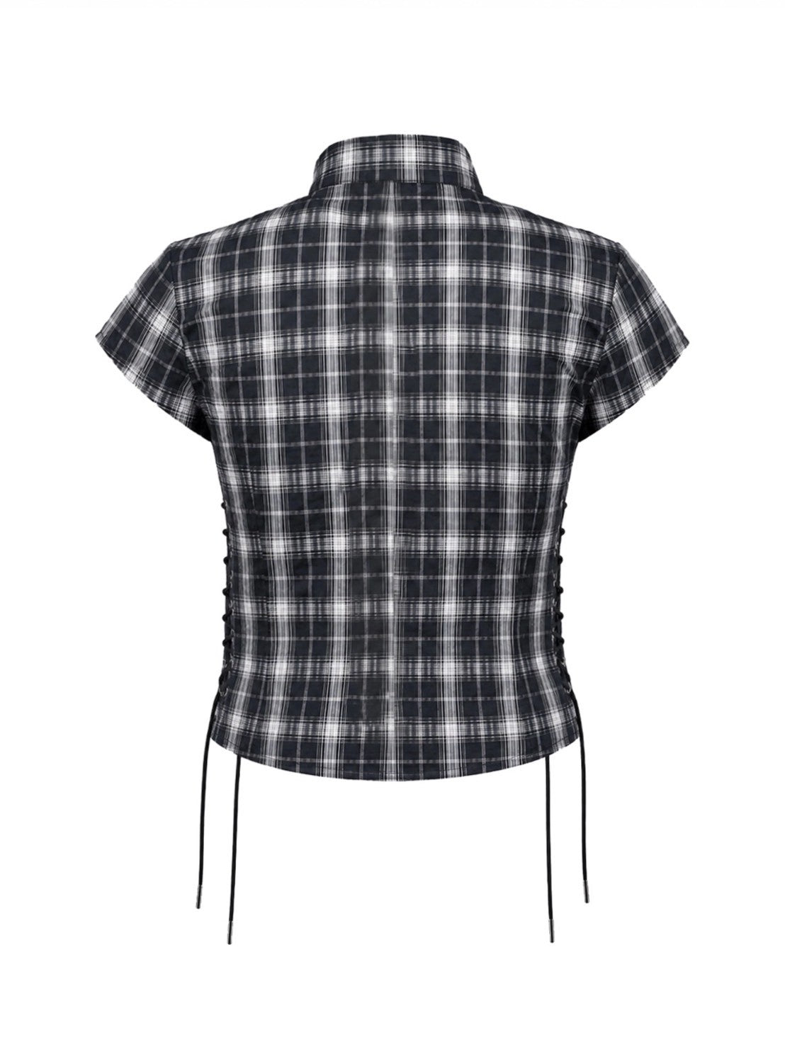 【NOT KNOWING】Double Lace Up Blouse