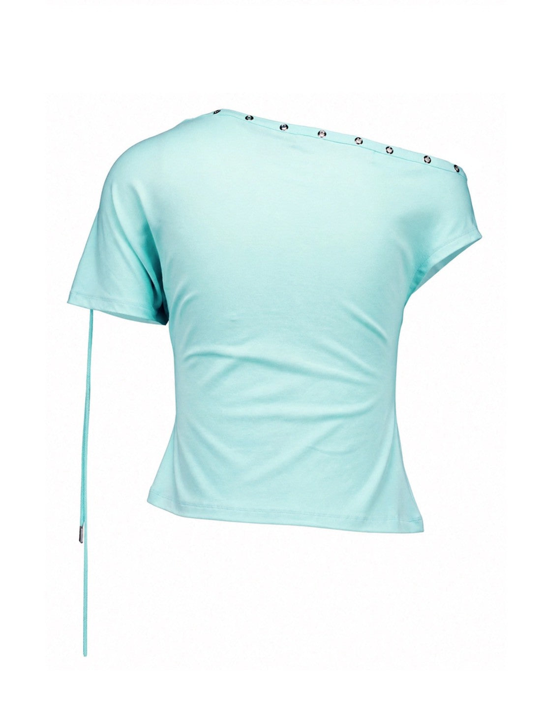 【NOT KNOWING】One Shoulder Lace Up Top