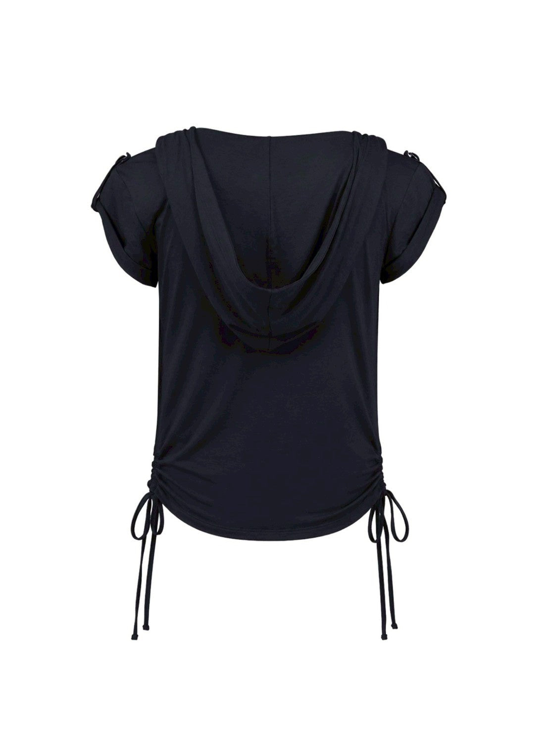 【NOT KNOWING】Mili Drape Half Hoodie