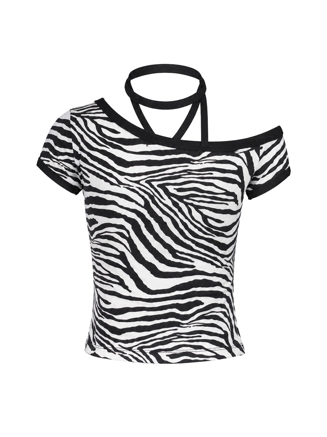 【NOT KNOWING】One Shoulder Ringer Top