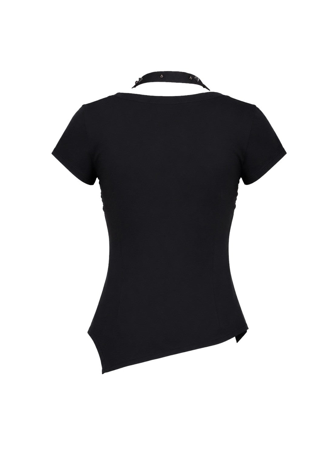 【NOT KNOWING】Ribbon Drape Stud Top