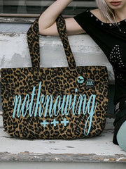 【NOT KNOWING】Big Logo Cotton Tote Bag