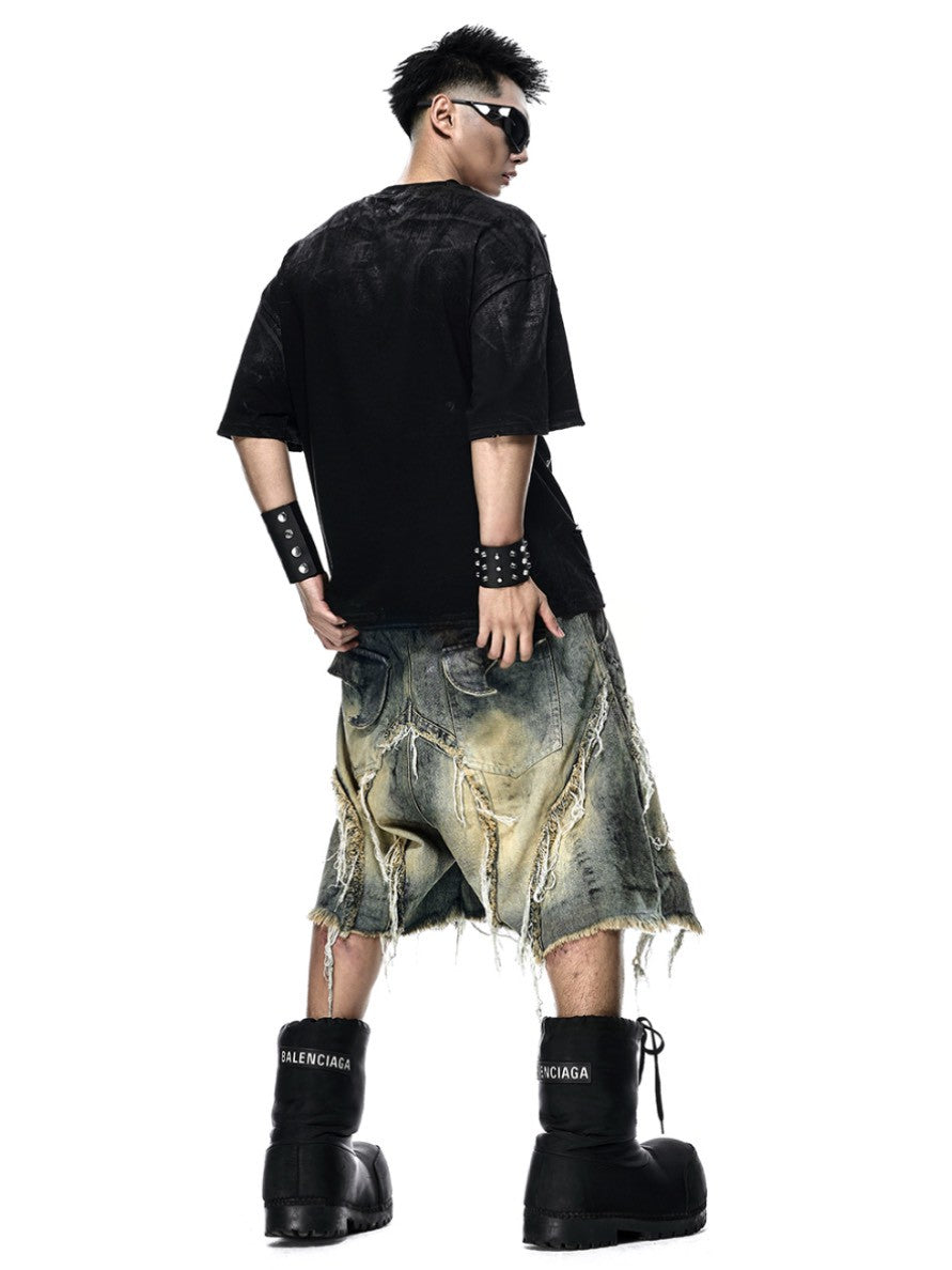 【RICH】Hardcore Waxed Oversize T-shirt