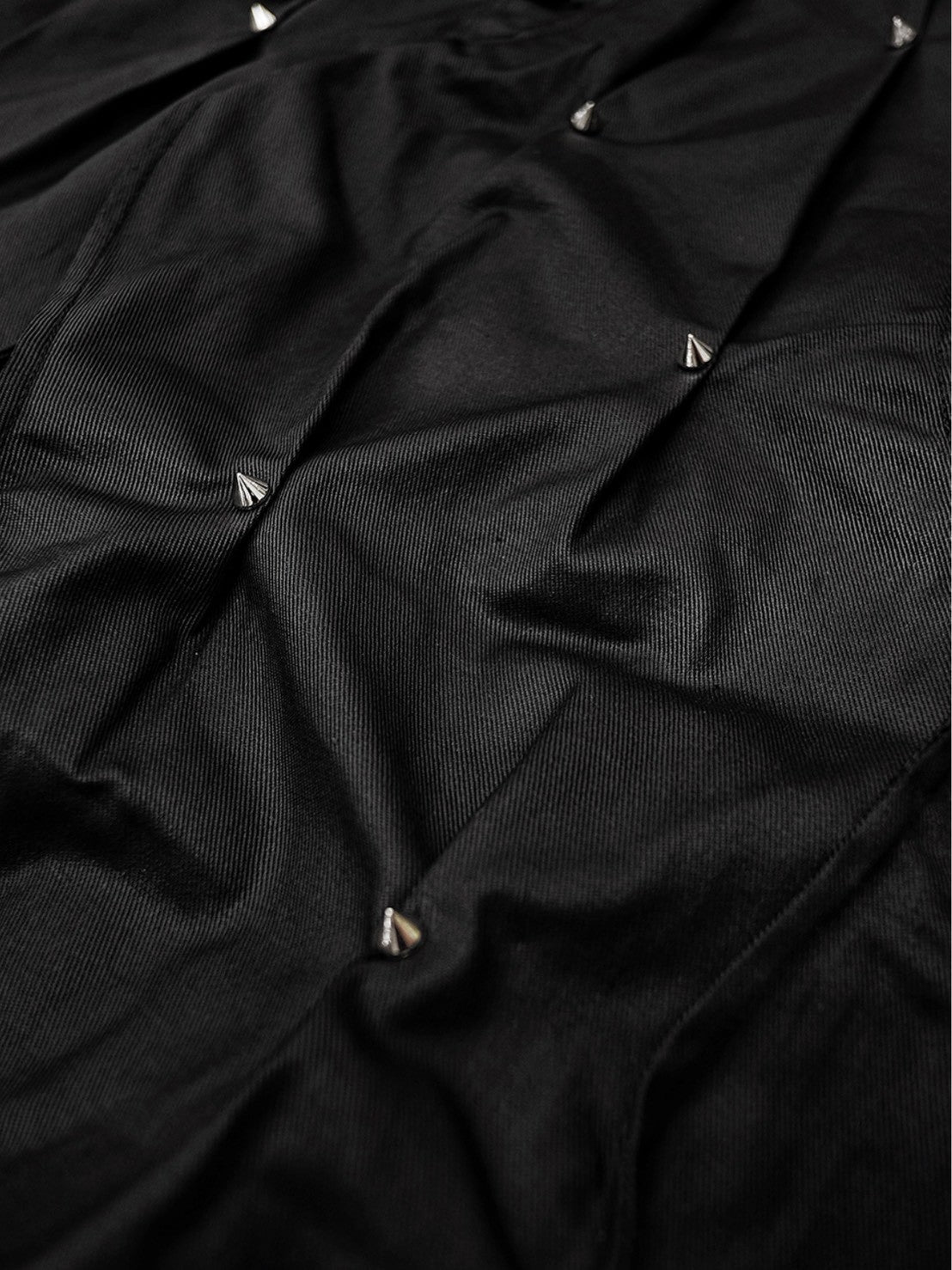 【RICH】MULTI RIVET WAXED WIDE PANTS