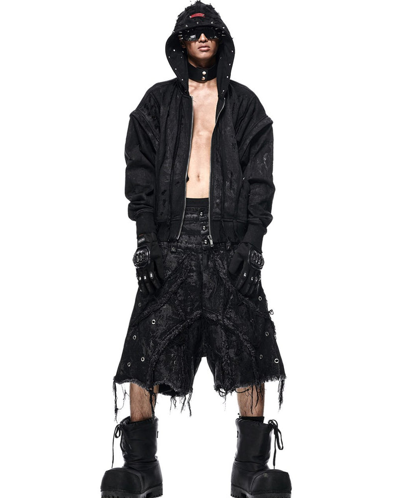 【RICH】VAMP BLACK WAXED SHORT