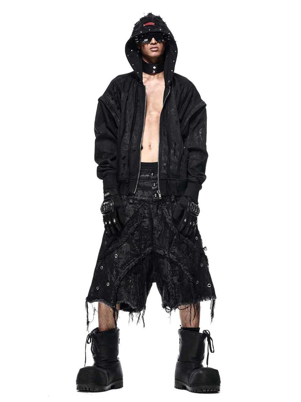 【RICH】VAMP BLACK WAXED SHORT