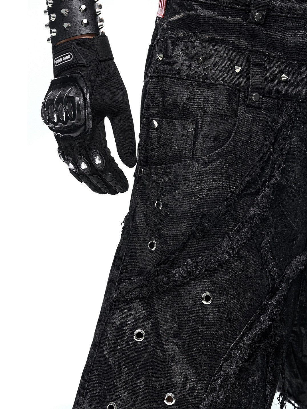【RICH】VAMP BLACK WAXED SHORT