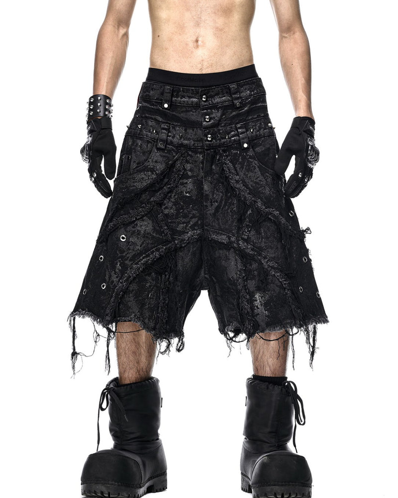 【RICH】VAMP BLACK WAXED SHORT