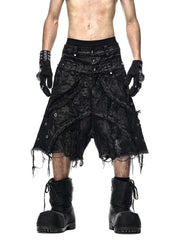【RICH】VAMP BLACK WAXED SHORT