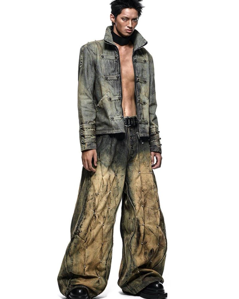 【RICH】NAPOLEON DIRT WASHED DENIM JACKET