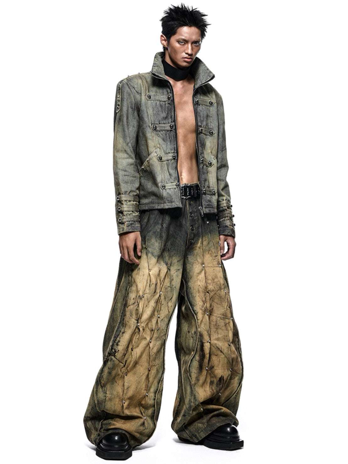 【RICH】NAPOLEON DIRT WASHED DENIM JACKET