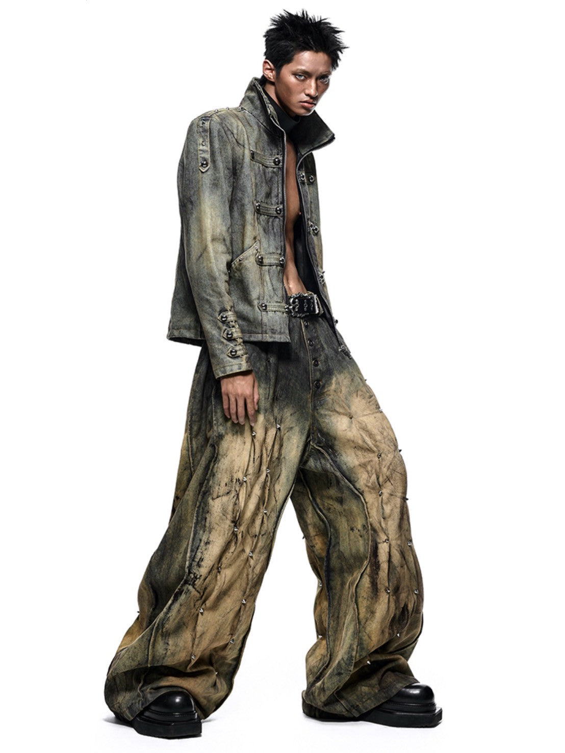 【RICH】NAPOLEON DIRT WASHED DENIM JACKET