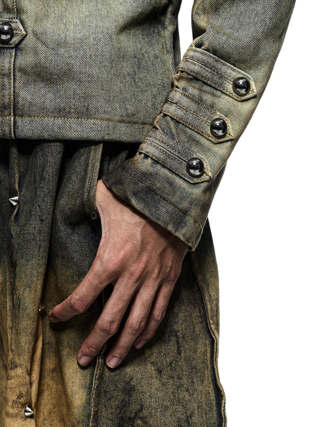 【RICH】NAPOLEON DIRT WASHED DENIM JACKET