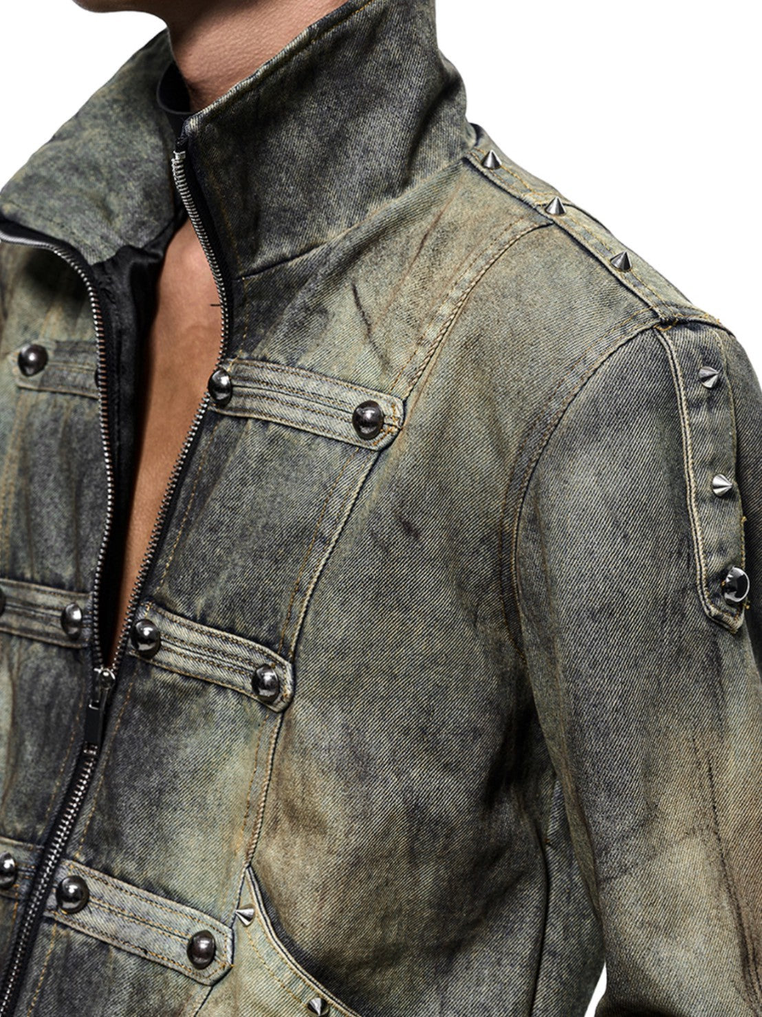 【RICH】NAPOLEON DIRT WASHED DENIM JACKET