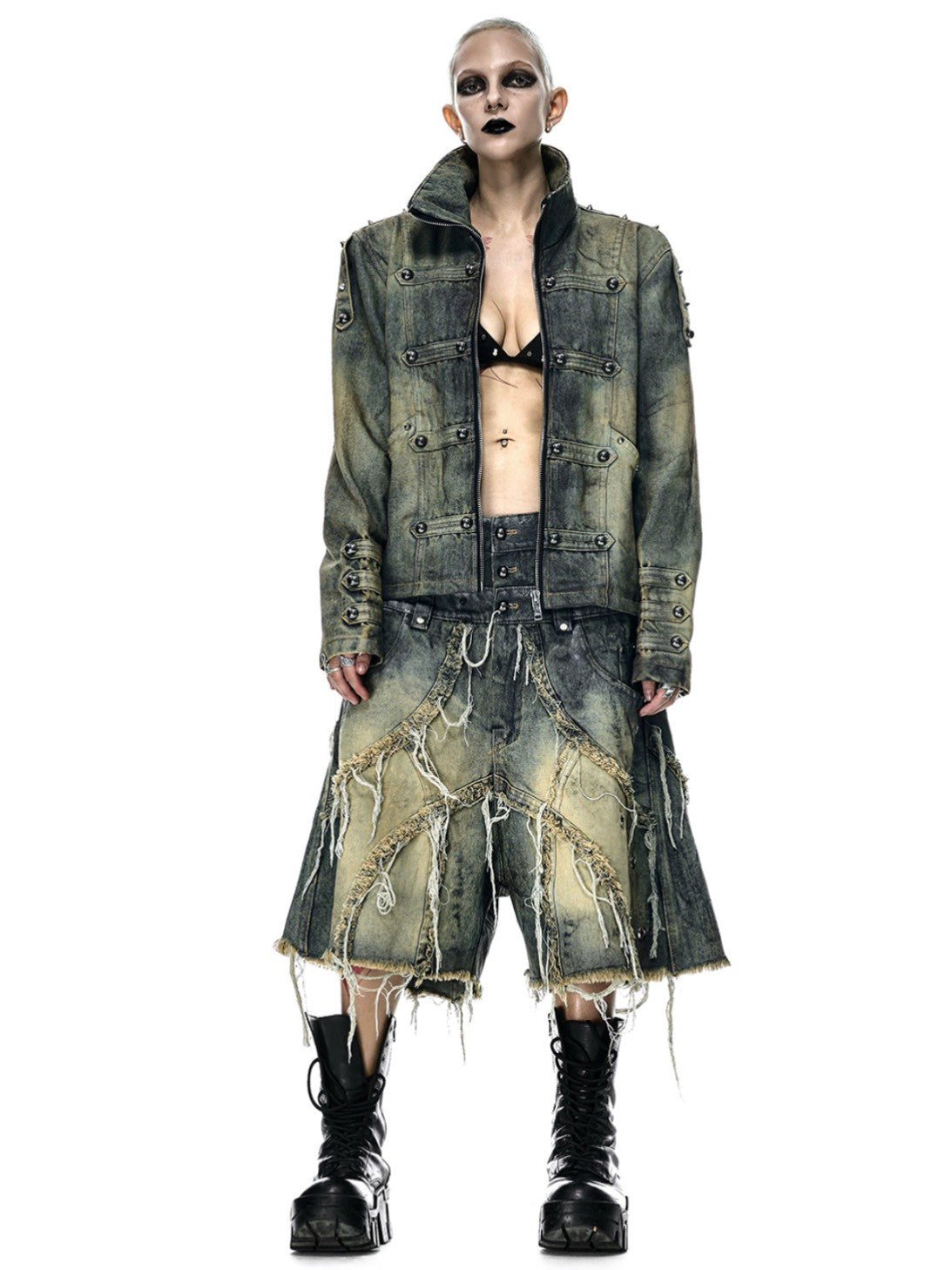 【RICH】NAPOLEON DIRT WASHED DENIM JACKET