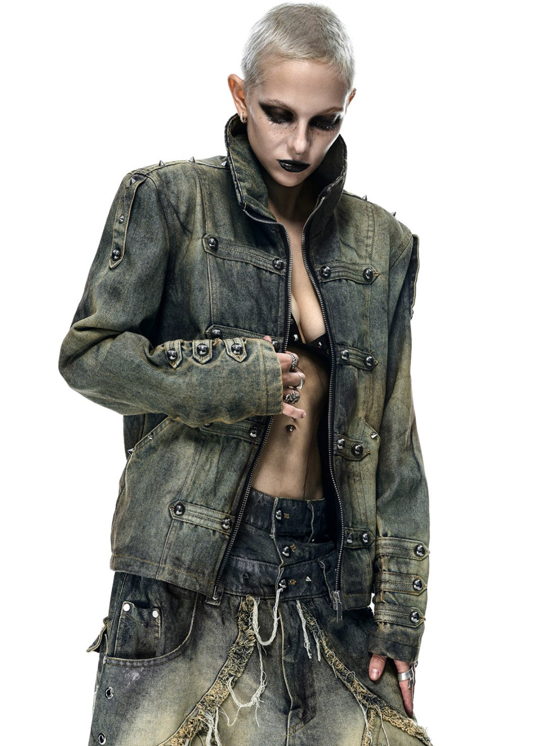 【RICH】NAPOLEON DIRT WASHED DENIM JACKET