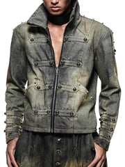 【RICH】NAPOLEON DIRT WASHED DENIM JACKET