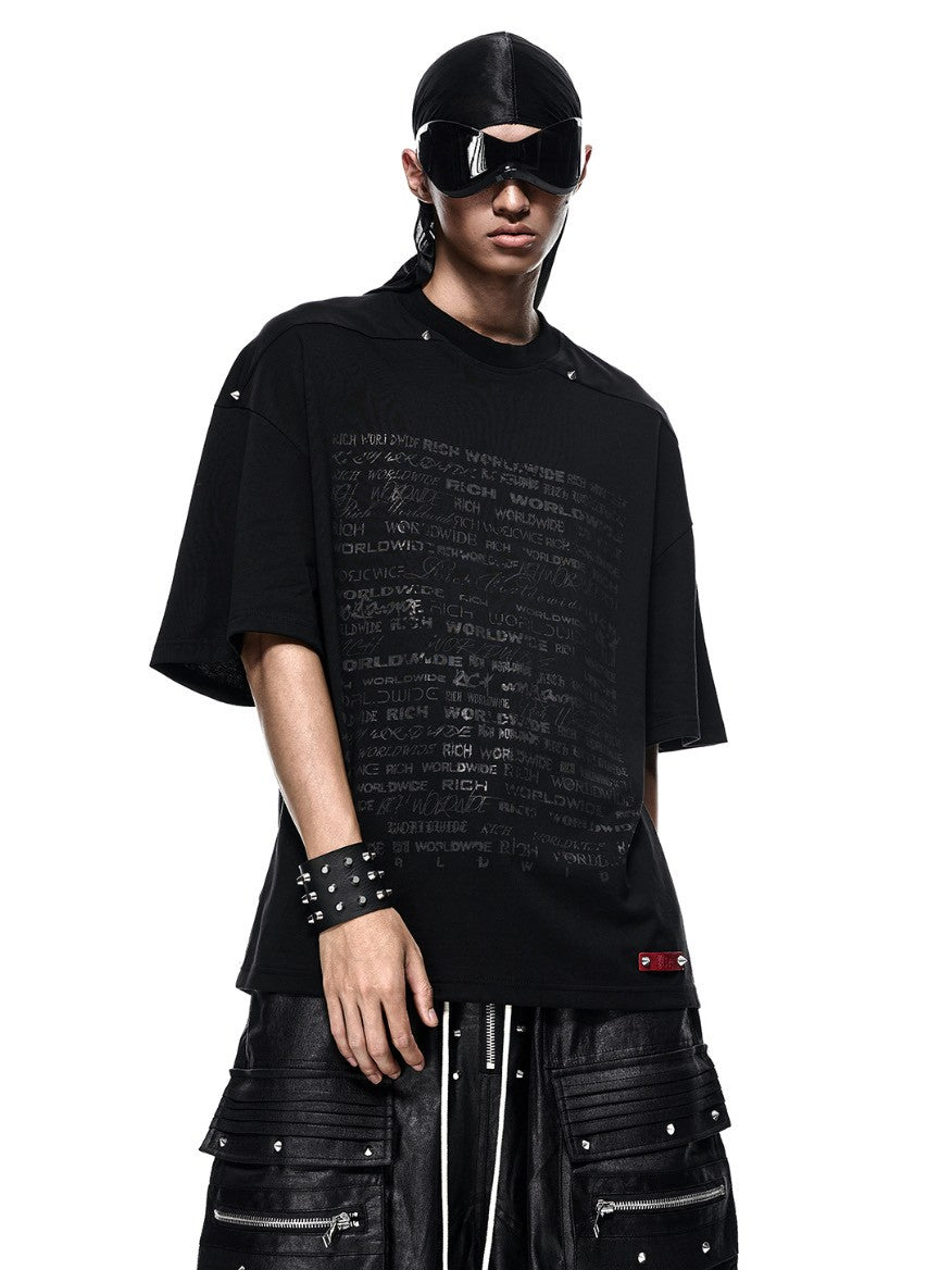【RICH】Logo Printed Oversize T-shirt